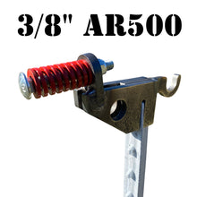 Load image into Gallery viewer, Magnum Target 3/8&quot; AR500 Hardened Steel Shooting Target Spring T-Post Mount - Metal Range Stand 1pc - SPRTPM1AR500
