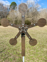 Load image into Gallery viewer, Magnum Target 3/8&quot; AR500 Portable “No Weld Required” Mini Texas Star Reactive Steel Shooting Target w/ 6in Paddles for T-Post (MINI-TS-6-TP)
