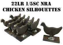 Load image into Gallery viewer, Magnum Target 1/5sc. NRA/IHMSA .22LR Rim-fire Chicken Animal Knock-down Silhouettes - 5, 10 or 20pc Steel Targets
