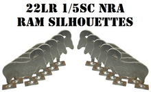 Load image into Gallery viewer, Magnum Target 1/5sc. NRA/IHMSA .22LR Rim-fire Ram Animal Knock-down Silhouettes - 10pc Steel Targets - KRAM10NP
