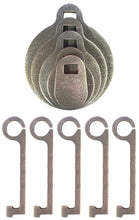 Load image into Gallery viewer, Magnum Target 3/8&quot; AR500 Interlocking Know Your Limits KYL 2&quot; 3&quot; 4&quot; 5&quot; &amp; 6&quot; Steel Shooting Targets w/ Hooks (KYL-H23456E-CH5-AR500-IL)
