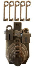 Load image into Gallery viewer, 3/8&quot; AR500 Interlocking Know Your Limits KYL 2&quot; 3&quot; 4&quot; 5&quot; 6&quot; &amp; 7&quot;x12&quot; IDPA/IPSC Steel Shooting Targets w/ Hooks for 1&quot; Pipe or 3/4&quot; EMT Conduit (KYL-TPPS2-HIDPA122-H23456E-CH5-AR500-IL)
