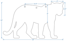 Load image into Gallery viewer, 18"x30" 3/8" AR500 Puma Mountain Lion Cougar Panther Silhouette Steel Shooting Target 1pc Range/Hunting (PUMA18x301AR500-3H)
