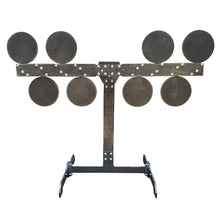 Load image into Gallery viewer, Magnum Target 3/8&quot; AR500 Portable Revolving Polish Plate Rack “No Weld” Reactive Steel Shooting Target w/ 8in Paddles (REVPOLPR-8)

