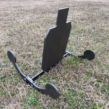 Load image into Gallery viewer, 3/8&quot; AR500 2/3 Scale 66% 12&quot;x20&quot; IDPA Hardened Steel Shooting Target w/ Rocking Ground Stand (RGT-IDPA12x20AR500)

