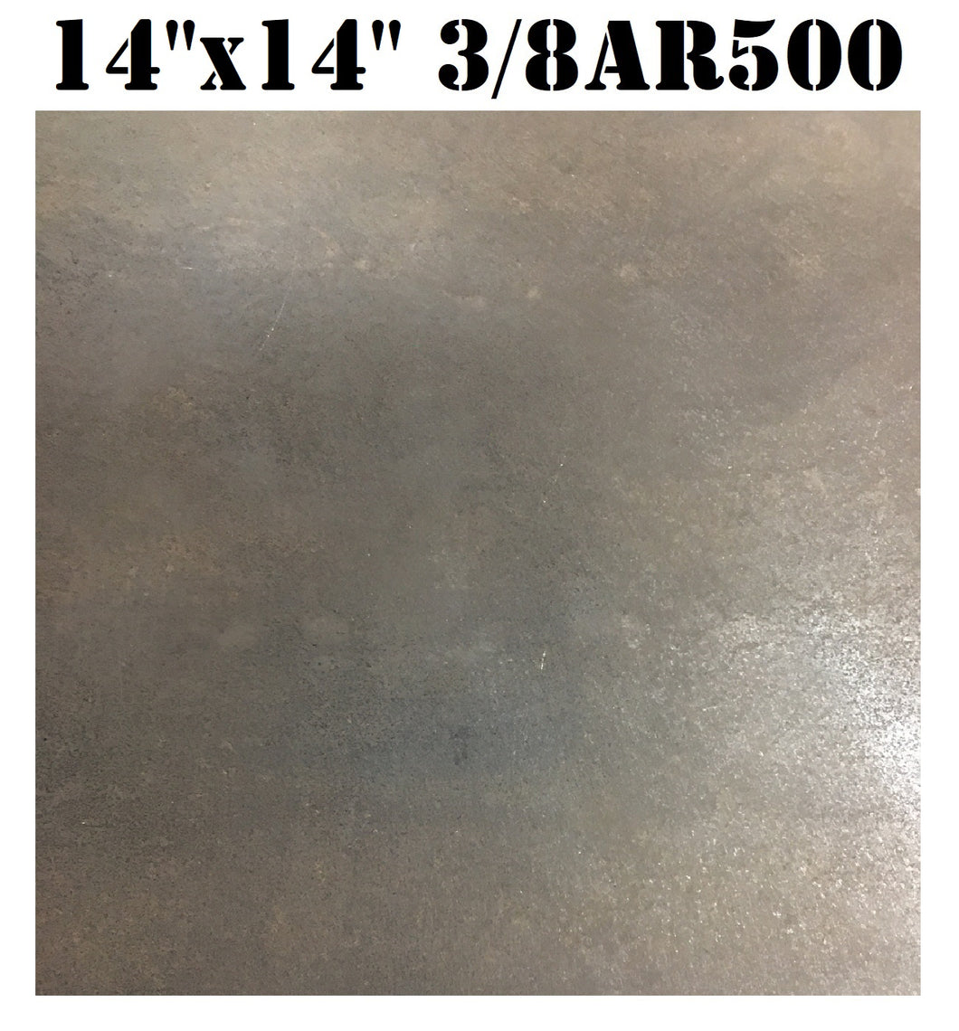 Magnum Target 3/8in AR500 Steel Plate 14in x 14in Square - Metal Shooting Target 1 pc - S14X141AR500