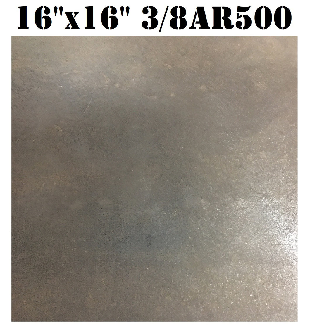 Magnum Target 3/8in AR500 Steel Plate 16in x 16in Square - Metal Shooting Target 1 pc - S16X161AR500