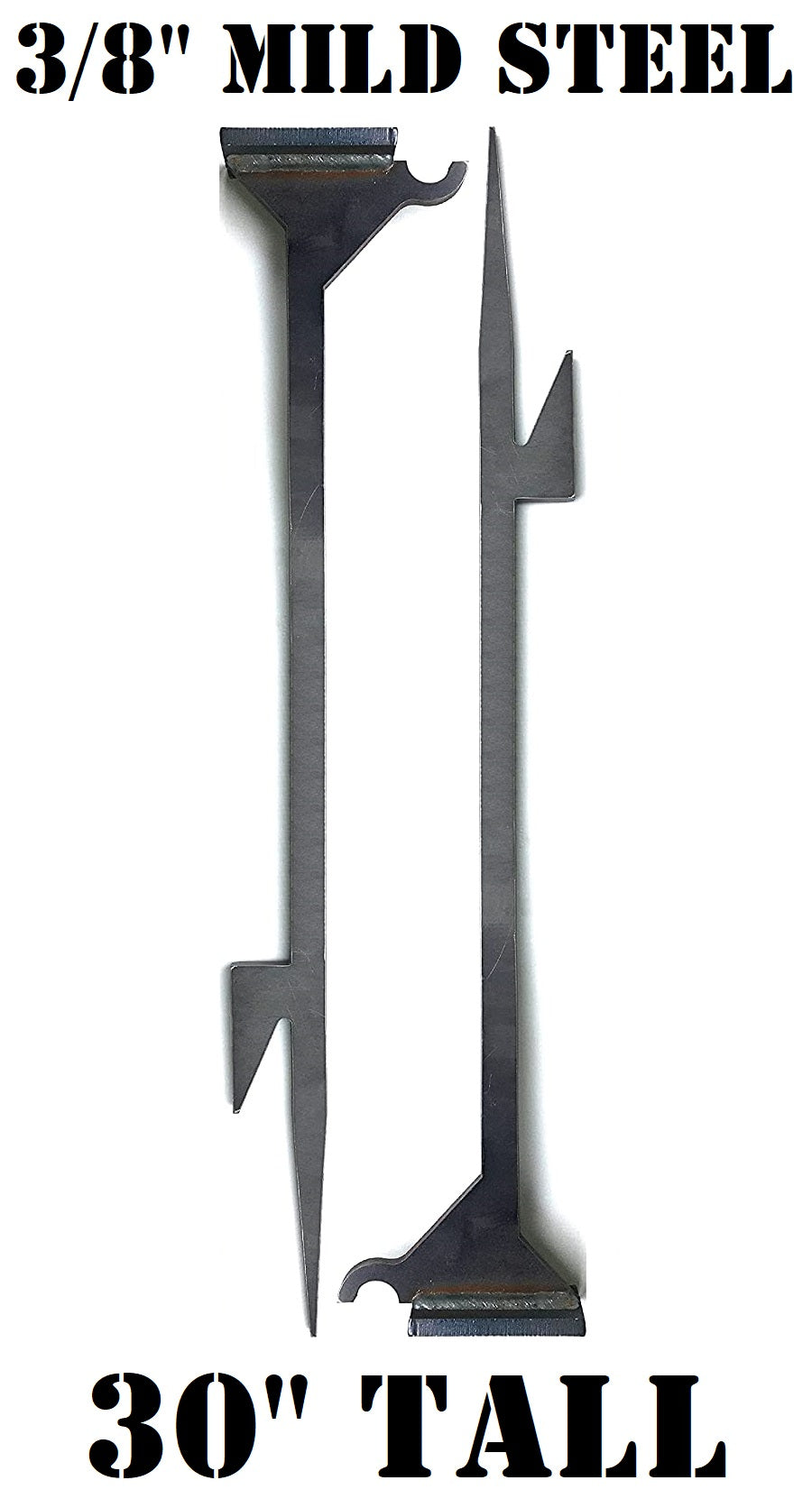 Magnum Target 30 inch Heavy Duty Metal Knockover / Hanger Stands for Steel Targets - 2 or 4 pc Set