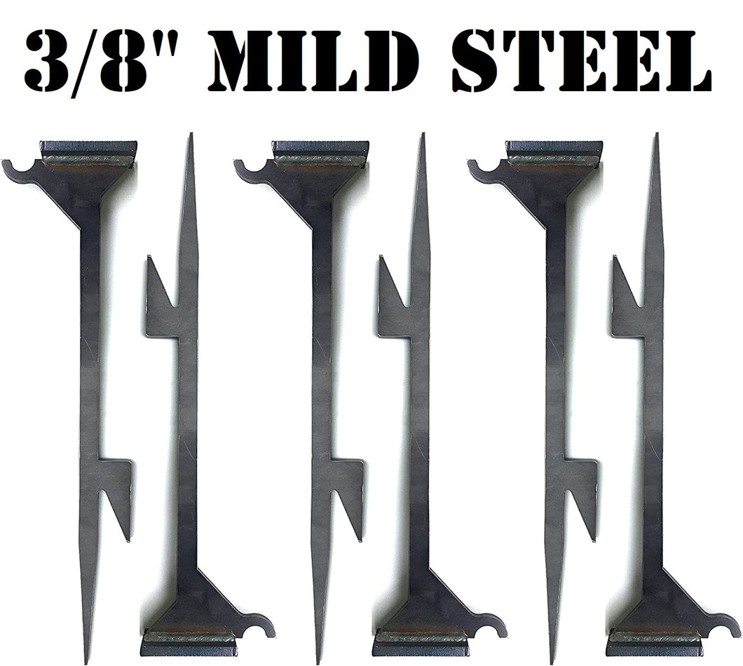 Magnum Target 24 inch Heavy Duty Knockover/Hanger Stands for Steel Targets - 6pc Metal Set - STD6NP-HOOK