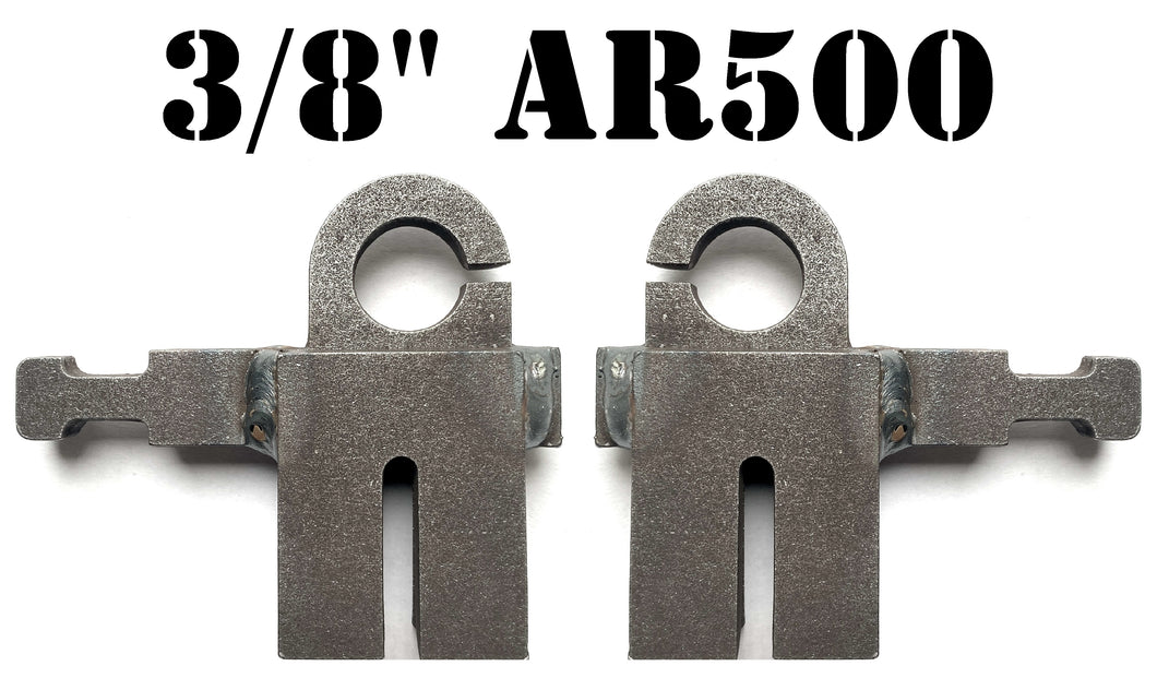 Magnum Target 3/8” AR500 Steel Shooting Target Interlocking T-Post Pipe Stand Mounts for 1