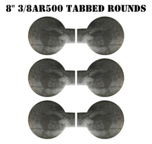 Load image into Gallery viewer, Magnum Target Six 8in AR500 Steel Target Tabbed Rounds for Plate Racks, Dueling Trees &amp; Swingers - TR86AR500
