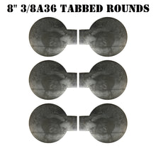 Load image into Gallery viewer, Magnum Target Six 8in. Steel Target Tabbed Rounds for Plate Racks, Dueling Trees and Swingers - TR86
