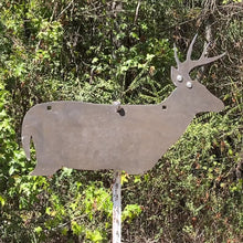 Load and play video in Gallery viewer, 21"x30" 3/8" AR500 Deer/Buck Silhouette - Range/Hunting Practice Steel Shooting Target (GDEER21x301AR500-NP-3H)
