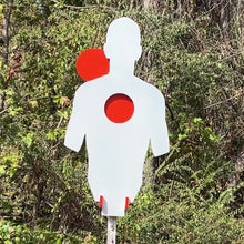Load and play video in Gallery viewer, 12"x21" 3/8" AR500 Combatant Steel Hostage Reactive Shooting Target w/ T-post Mount (CSHT12x21TPM2DT-KIT)
