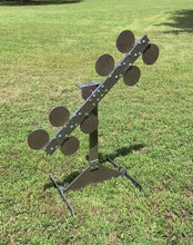 Load and play video in Gallery viewer, Magnum Target 3/8&quot; AR500 Portable Revolving Plate Rack “No Weld” Reactive Steel Shooting Target w/ 6in Paddles - RPR-6
